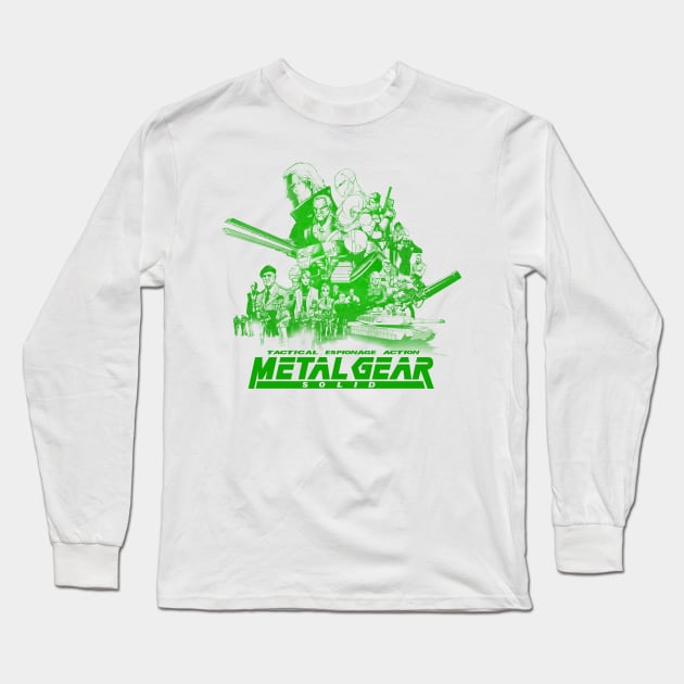 Metal Gear Solid (Green Shade Version) Long Sleeve T-Shirt by CoolDojoBro